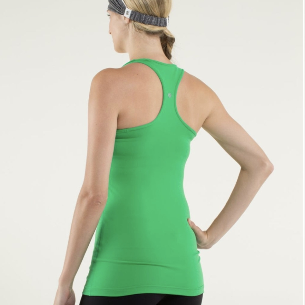 Lululemon Cool Racerback Green Bean like new - Picture 2 of 11